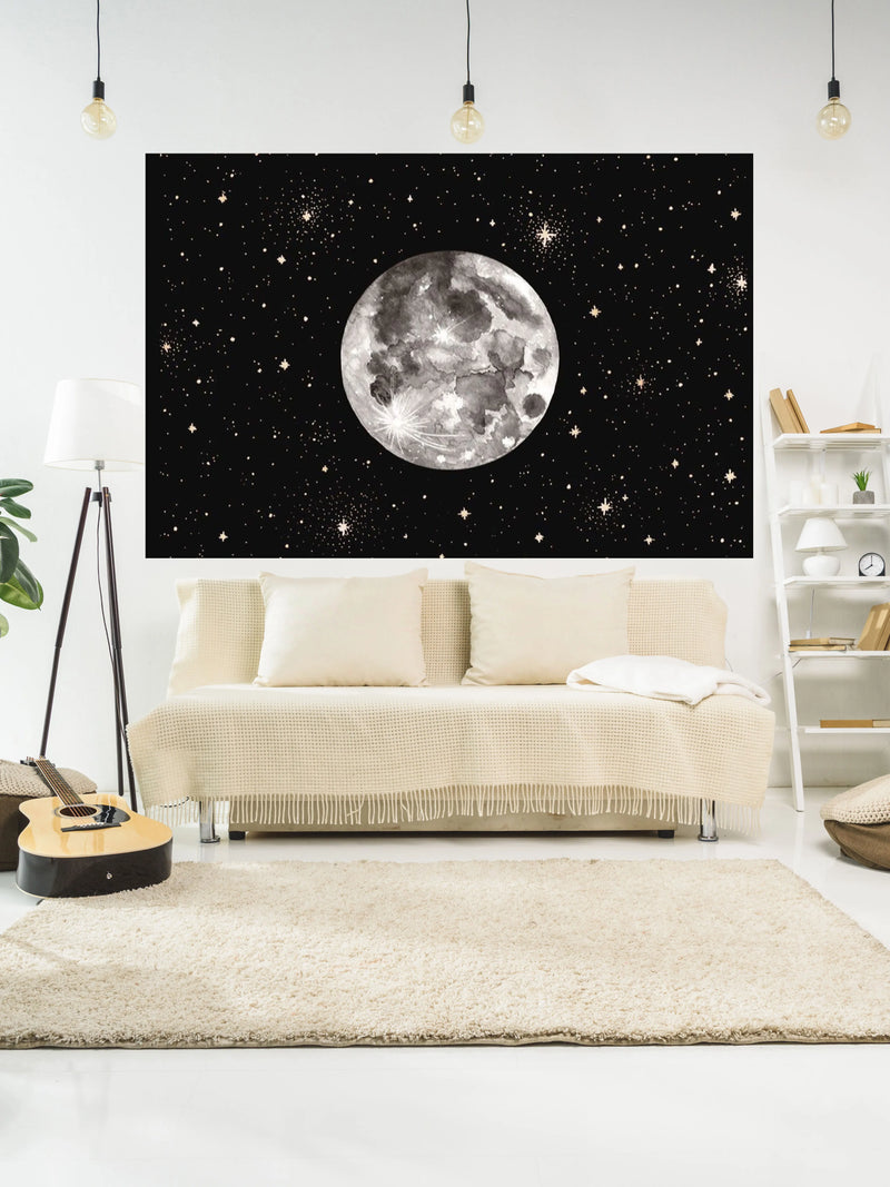 Afralia™ Moon Phase Tapestry: Psychedelic Starlight Wall Art for Bedroom Decor