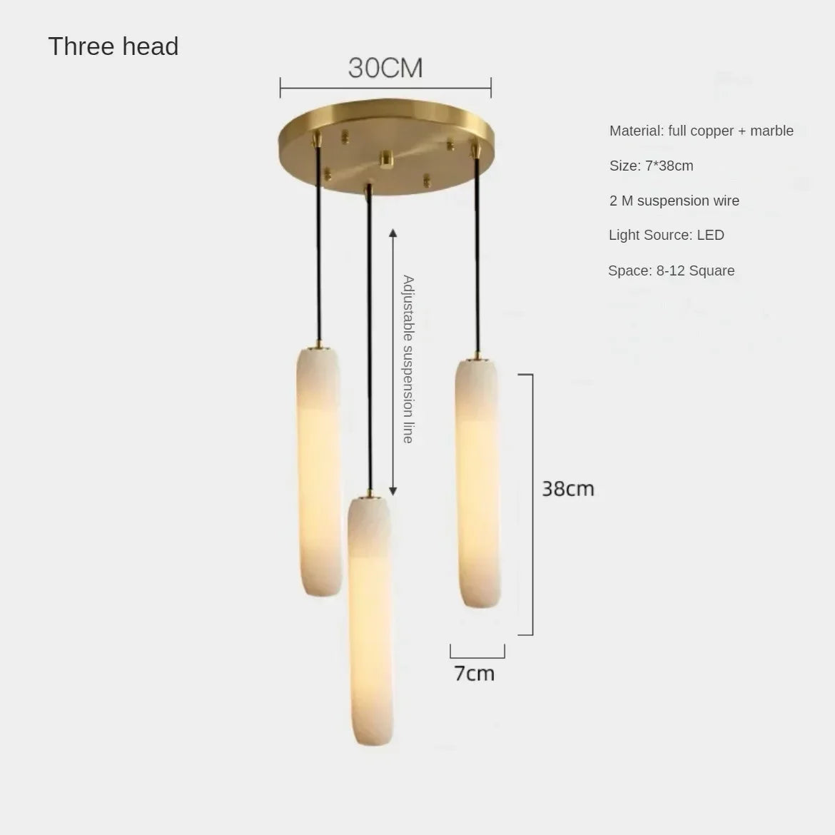 Afralia™ Marble Pendant Light for Bedroom Living Room Dining Room in Modern Luxury Style