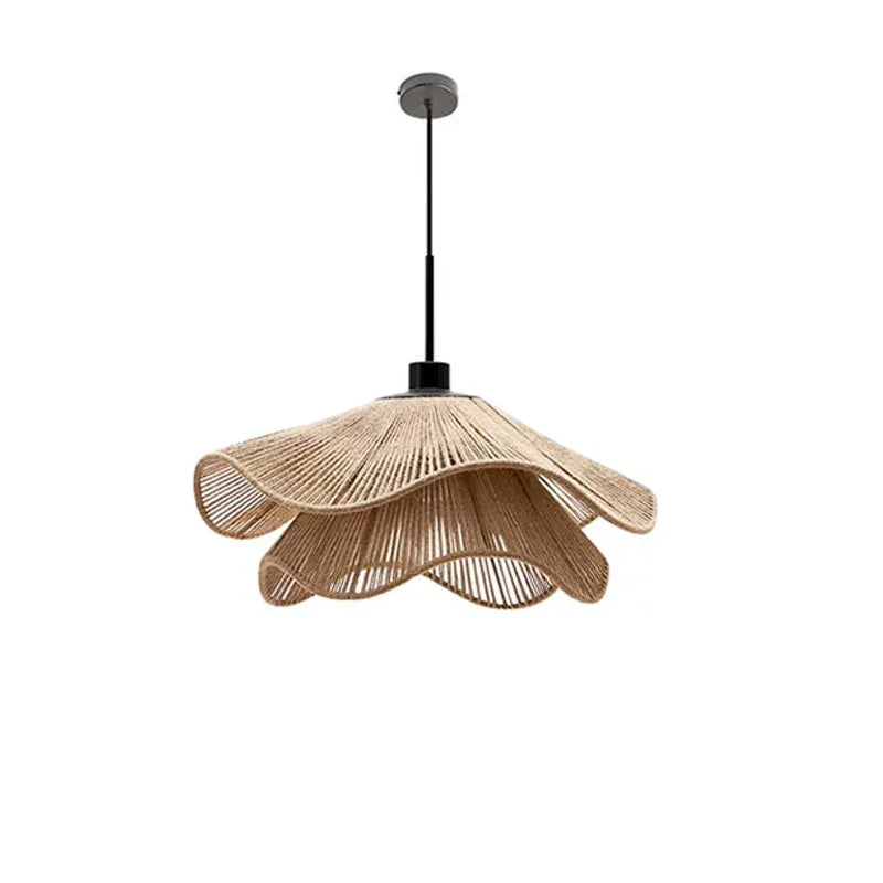 Afralia™ Hemp Rope Ceiling Chandelier, Nordic Minimalist LED Pendant Lights for Dining Room
