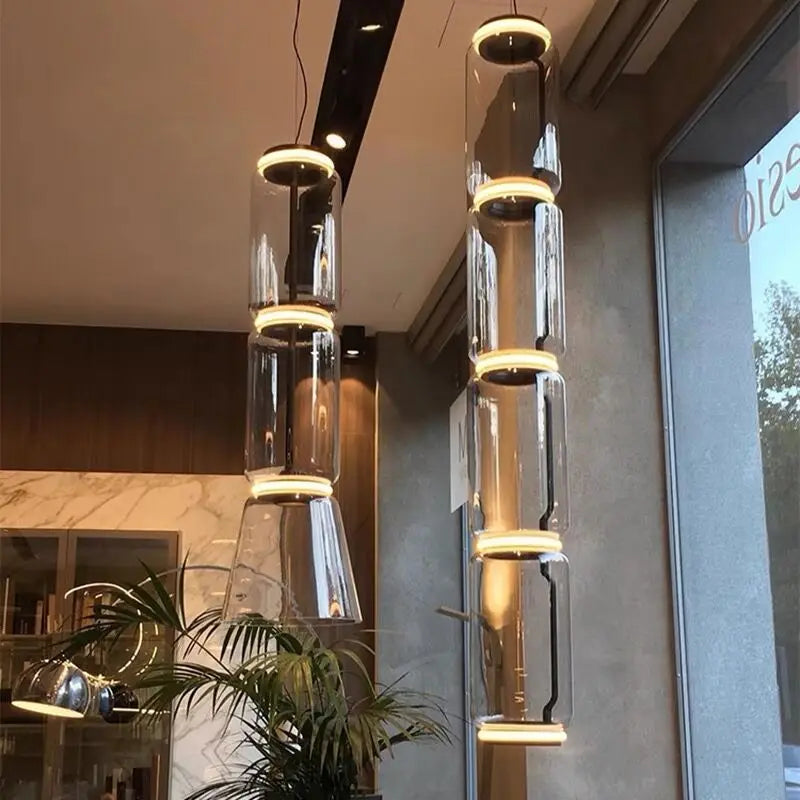 Afralia™ Modern Glass LED Pendant Light for Home Decor and Indoor Lighting