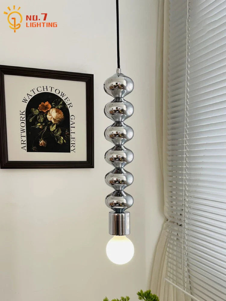 Afralia™ Chrome LED E27 Pendant Lights - Nordic Minimalist Design
