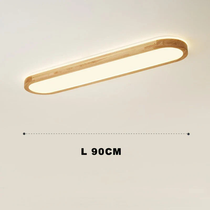Afralia™ Wood LED Ceiling Lamp | Decorative Solid Wood & Acrylic Panels