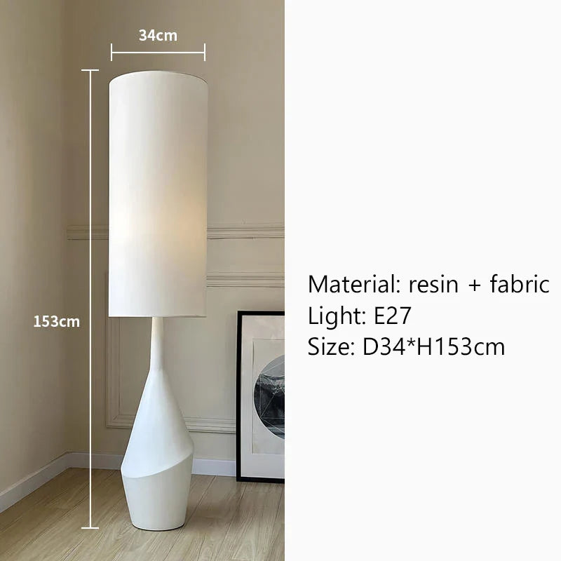 Afralia™ Cream LED Floor Lamp Nordic Minimalist Style for Living Room & Bedroom