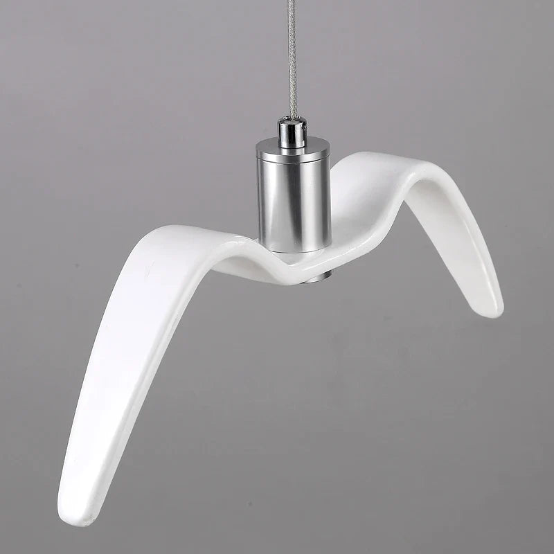 Afralia™ Seagull Bird Resin Chandelier LED Lamps