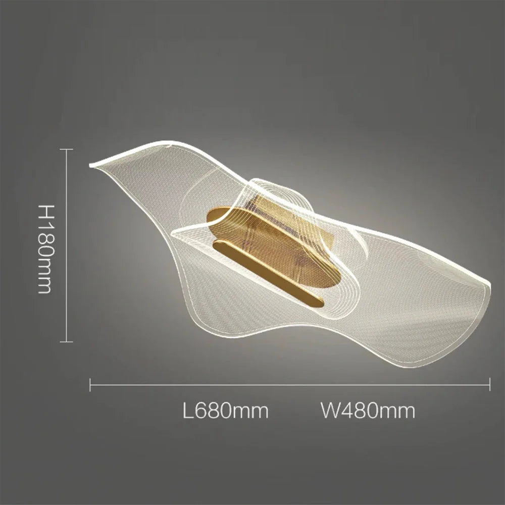 Afralia™ LED Dimmable Ceiling Chandelier: New Nordic Acrylic Home Lighting for Living Room