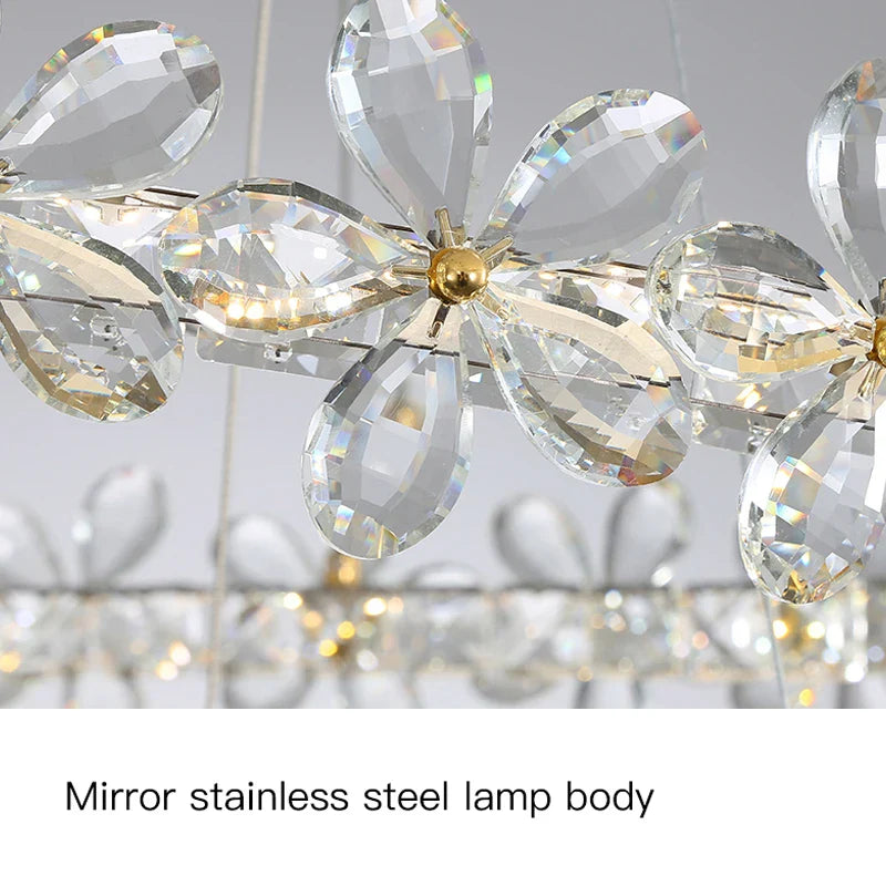 Afralia™ Gold Crystal Spiral Chandelier LED Pendant Lights for Home Decoration