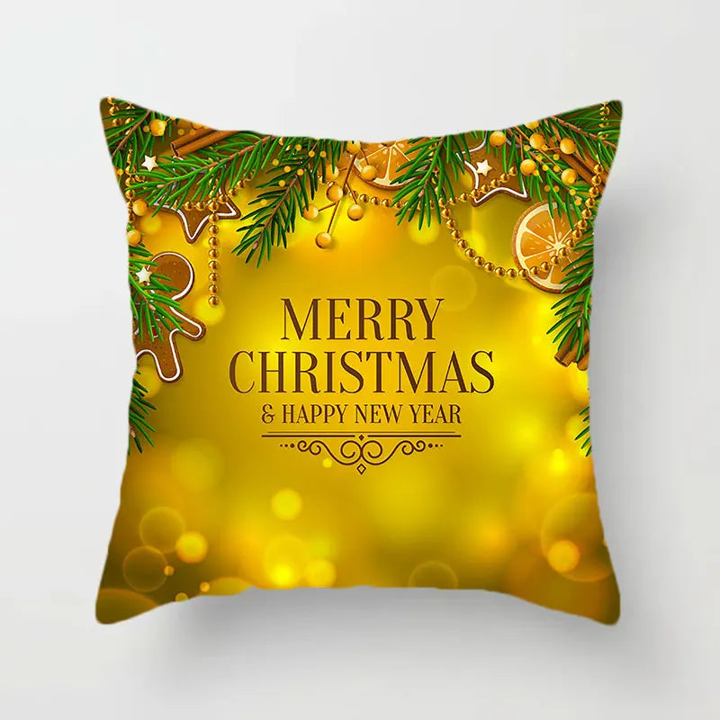 Velvet Christmas Decor Pillowcase 45x45 for Living Room Sofa by Afralia™