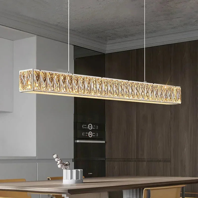 Afralia™ Golden LED Crystal Chandelier for Modern Home Interior