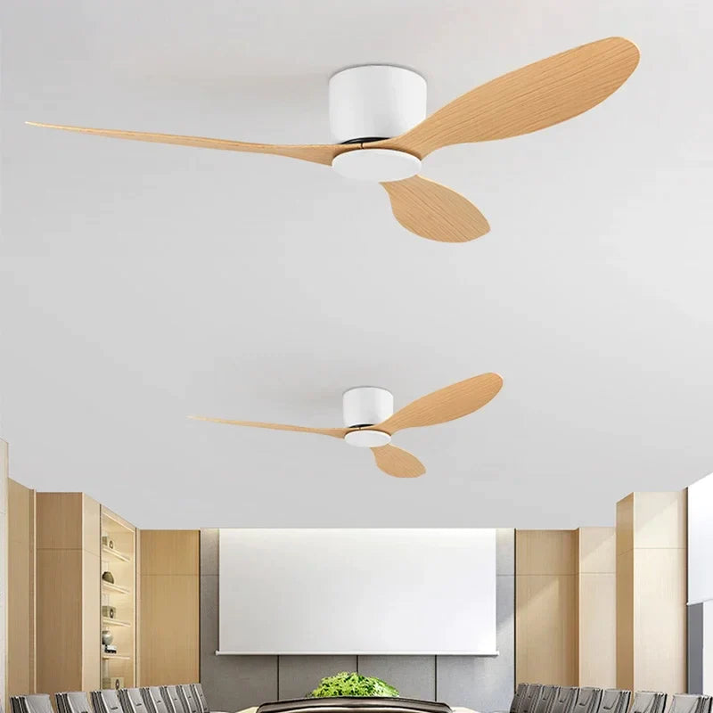 Afralia™ Modern 22CM Ceiling Fan: Remote Control, DC Motor, 6 Speeds, Timer, Low Floor Loft Integration