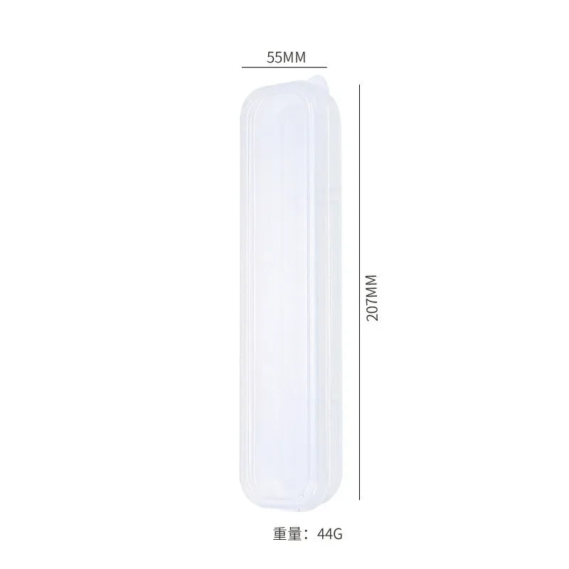 Afralia™ Wheat Straw Tableware Box with Slot Design and Transparent Cover