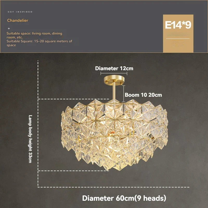 Afralia™ Crystal Chandelier: Luxury Lighting for Bedroom, Foyer, Dining & Living Room