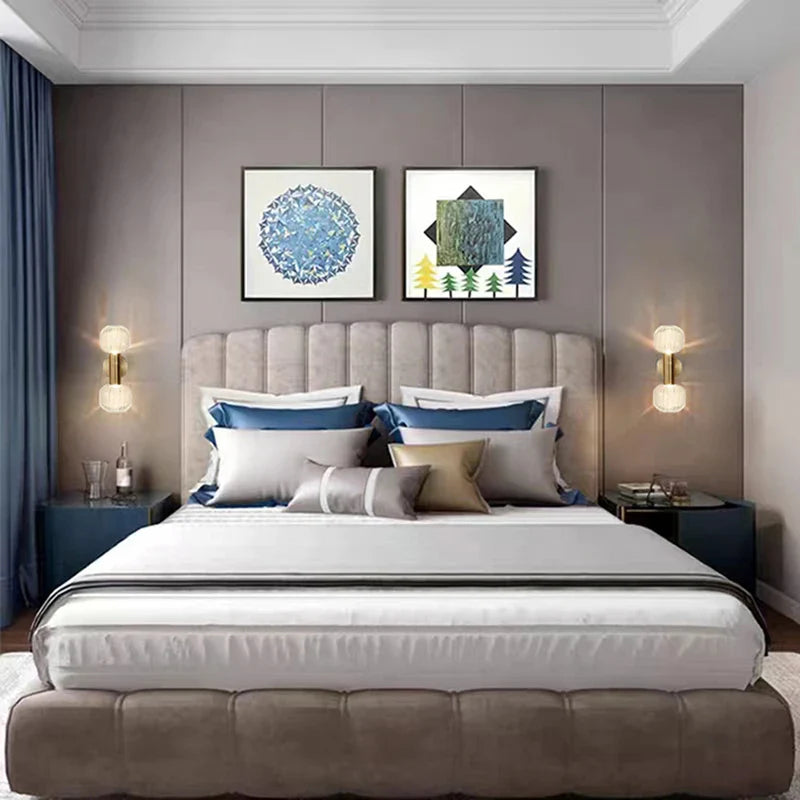 Afralia™ Modern LED Glass Wall Sconces for Living Room Bedroom Restaurant Interior Lighting