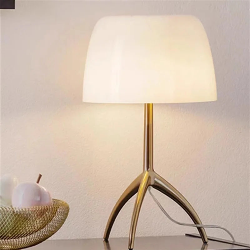 Afralia™ Lumiere Piccola Chrome Table Lamp Simple Bedroom Bedside Coffee Tables LED Light