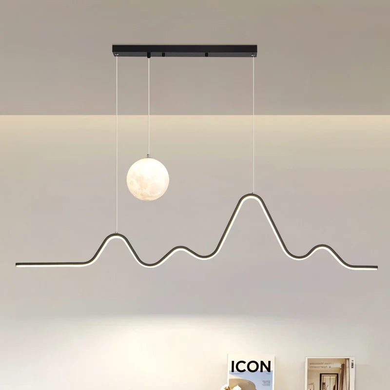 Afralia™ Moonlight Chandelier: Luxury Modern Dining Table Pendant Lights.