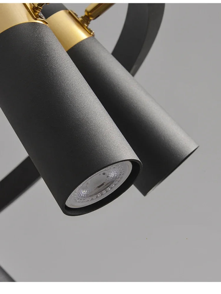 Afralia™ Black Metal Circle LED Pendant Light for Living room, Dining, Kitchen, Bar Decor