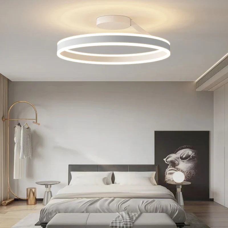 Afralia™ Modern Ring LED Ceiling Light for Bedroom and Living Room