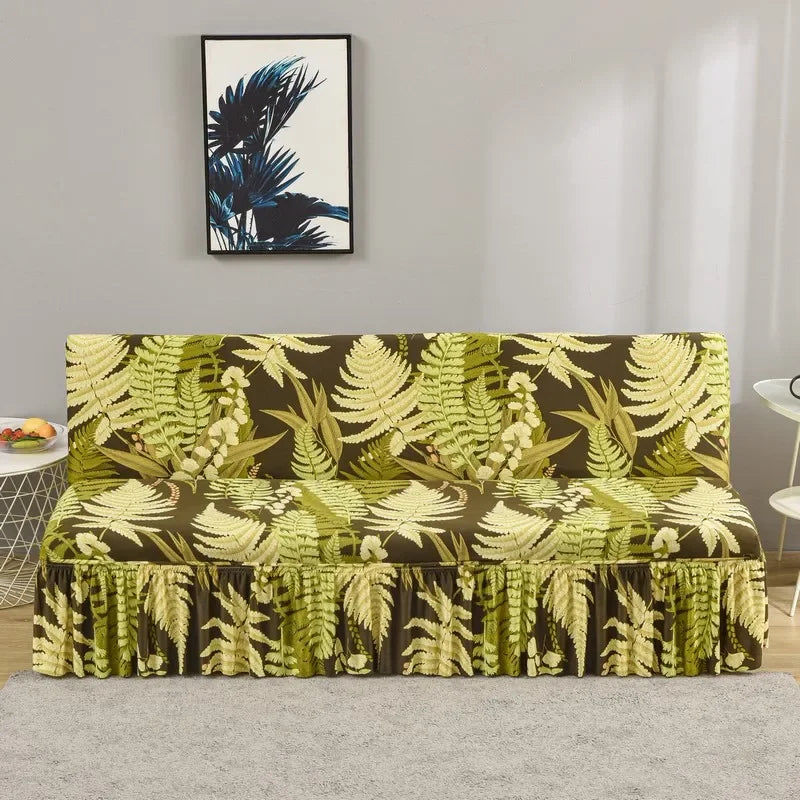 Afralia™ Elastic Armless Futon Sofa Cover Slipcovers