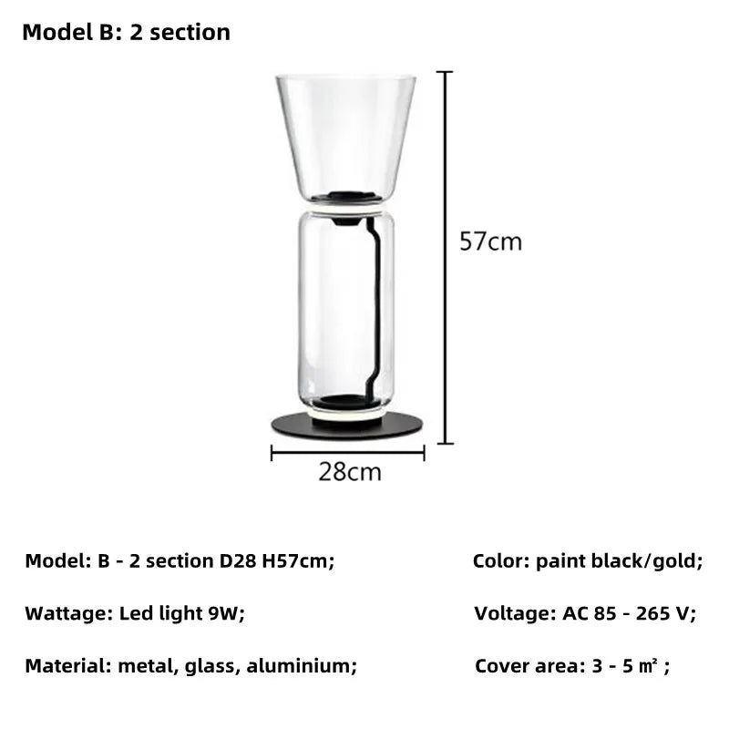 Afralia™ Modern Minimalist LED Floor Lamp, Heavy-duty Design, Italian Glass Lampshade