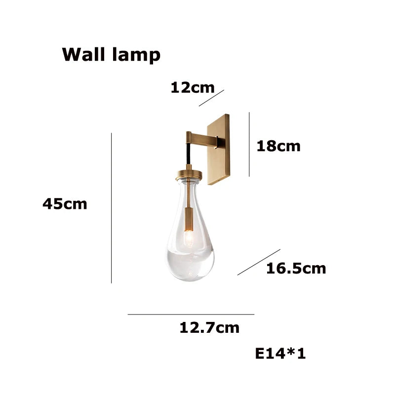 Afralia™ Waterdrop Glass Chandelier in Black Gold: Dimmable European Style for Home Decor