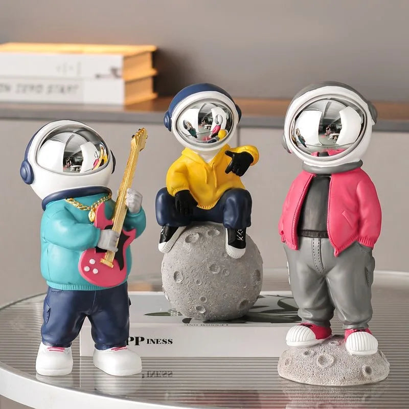 Nordic Astronaut Resin Statue by Afralia™: Fun Home & Office Decor Sculpture