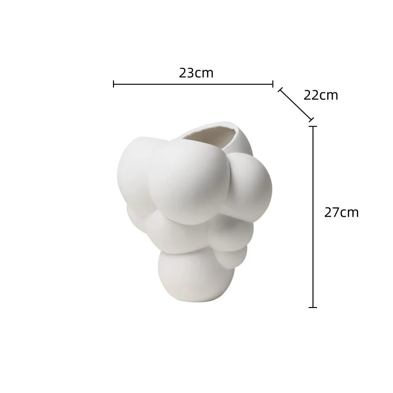 Afralia™ Resin Abstract Flowerpot Vase Geometric Sphere Home Decoration