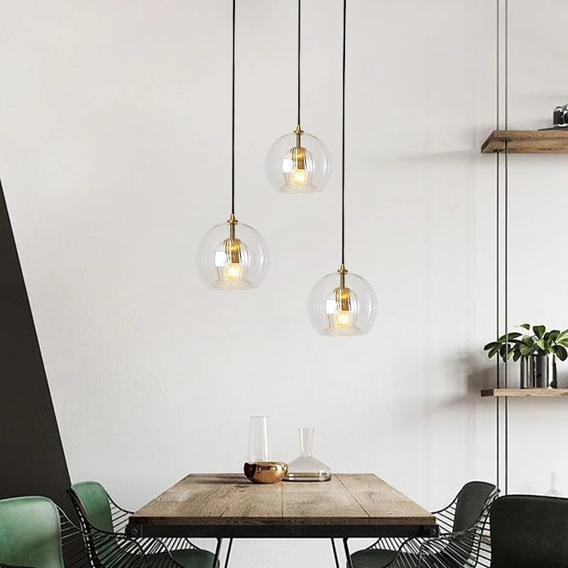 Afralia™ Modern Glass Pendant Lamp - Elegant Illumination for Living Spaces