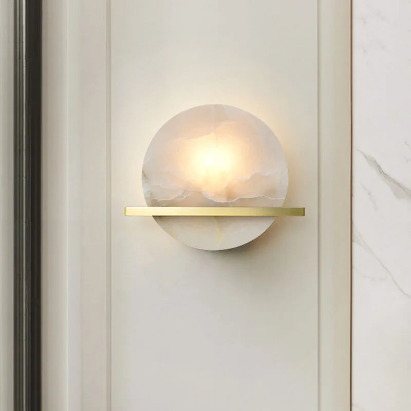 Afralia™ Luxury Marble Wall Lamp for Bedroom and Living Room Lighting