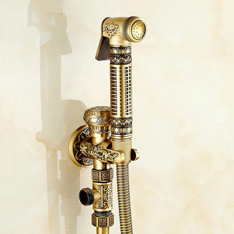 Afralia™ Brass Bidet Shattaf System for Hygienic Washing and Anal Shower