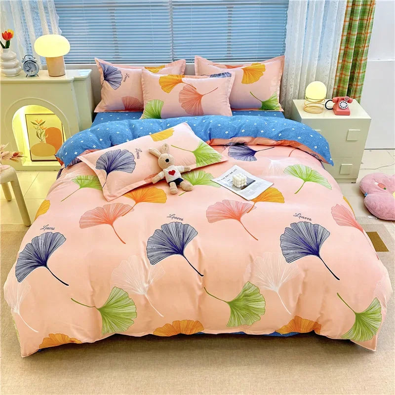 Afralia™ Plant Printed Brushed Single Duvet Cover for Cozy Winter Nights