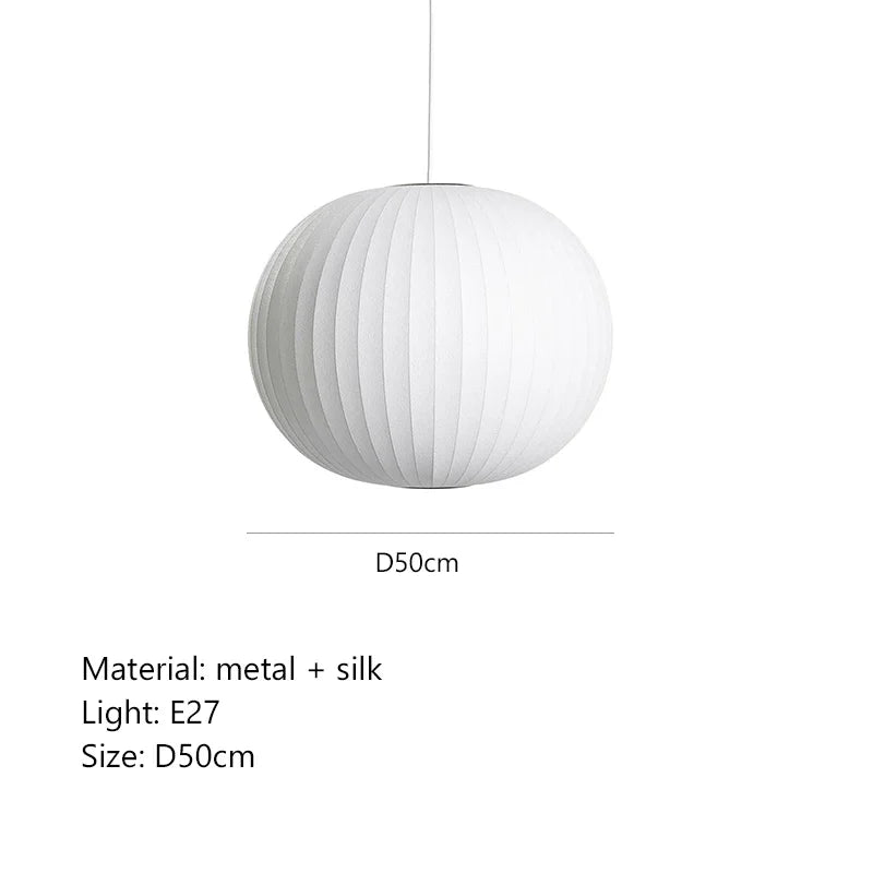 Afralia™ Nordic Silk Chandelier Pendant Light for Living and Dining Room Decor