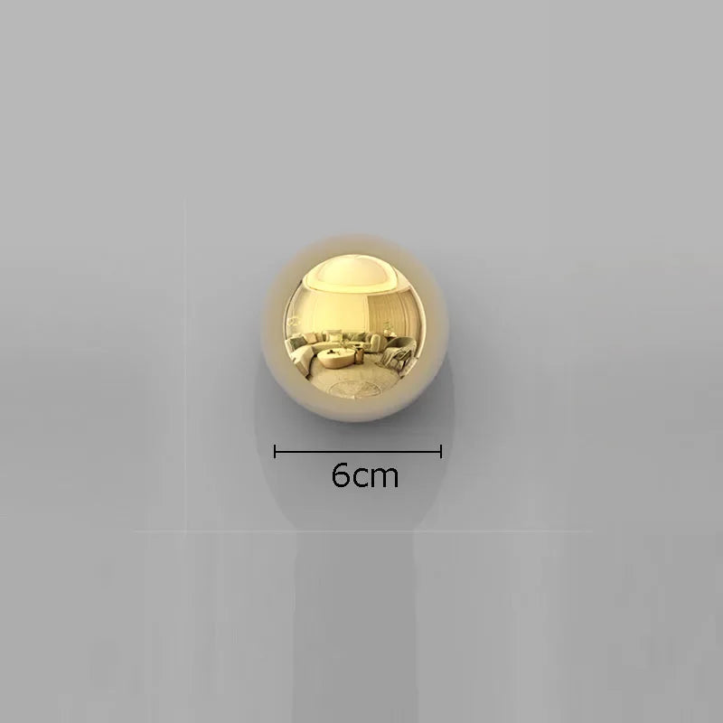 Afralia™ Gold Ball Wall Decoration Ornaments Room Aesthetics Living Background Display