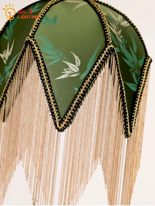 Afralia™ Copper Tassel Pendant Lights LED E27 Retro Luxury Hanging Lamp for Home Decor