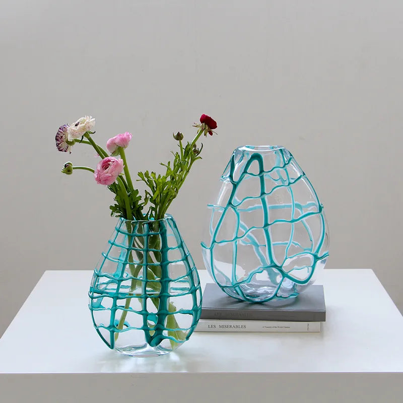 Afralia™ Geometric Mesh Glass Vase Hydroponics Terrarium - Home Decoration