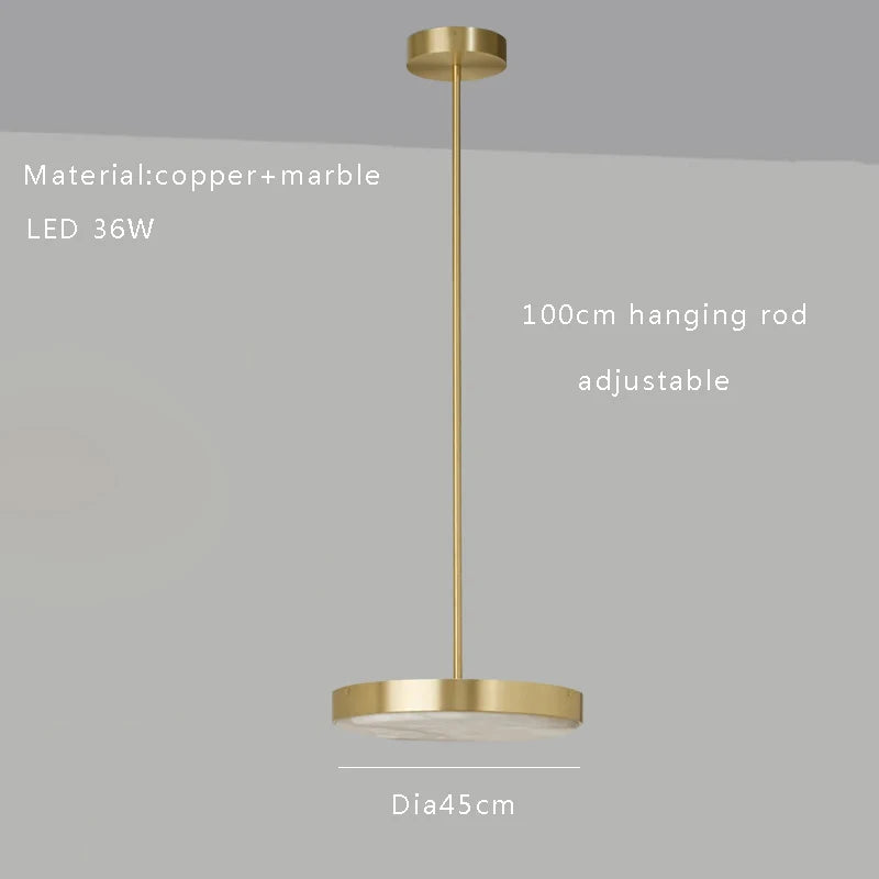 Afralia™ Round Spanish Marble Chandelier: Luxury Black Indoor Ceiling Light Fixtures for Dining Room