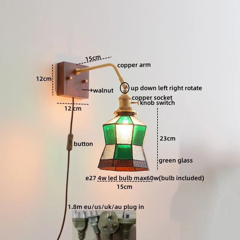 Afralia™ Ceramic Copper LED Wall Lamps Pull Chain Switch Modern Stair Light Fixtures