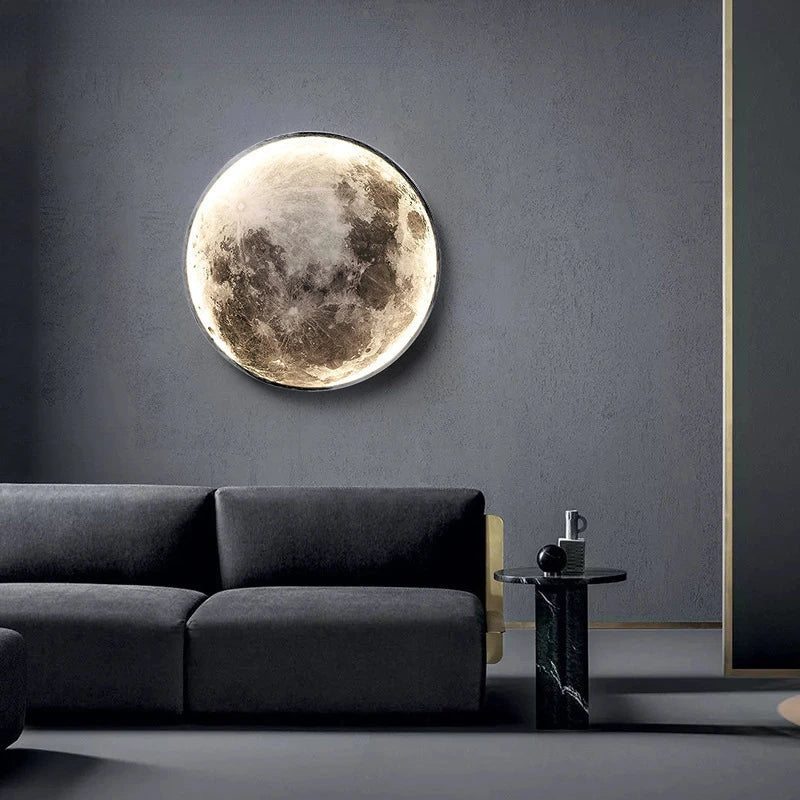 Afralia™ Moon LED Wall Lamps: Modern Indoor Lighting for Bedroom, Living Room, Hall Decoration.