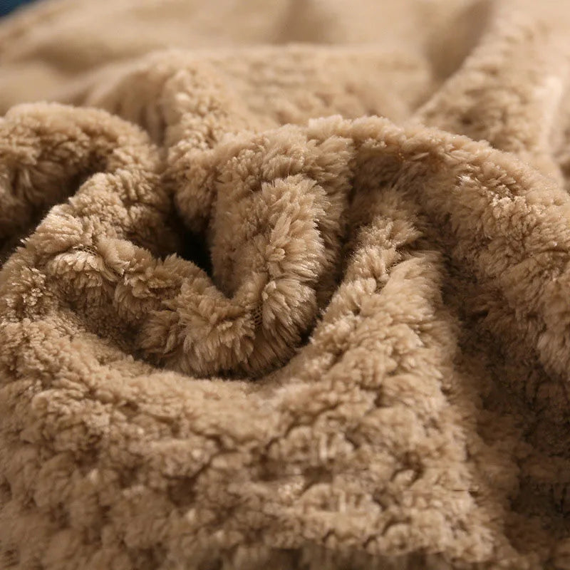 Afralia™ Luxury Flannel Fleece Three-Ply Weighted Blanket for Warmth & Comfort.