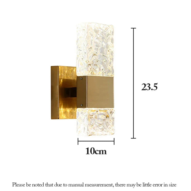 Afralia™ Crystal Nordic LED Wall Lamps | Modern Corrugated Sconces for Home Decor