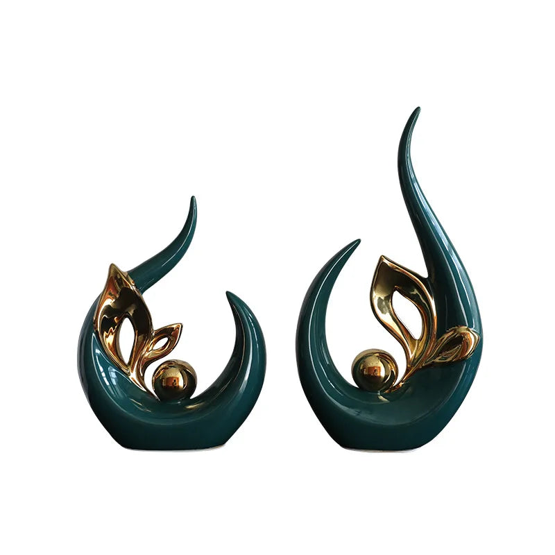 Afralia™ Lifelike Nordic Ceramic Figurine for Home Office Decor & Desk Craft Gift