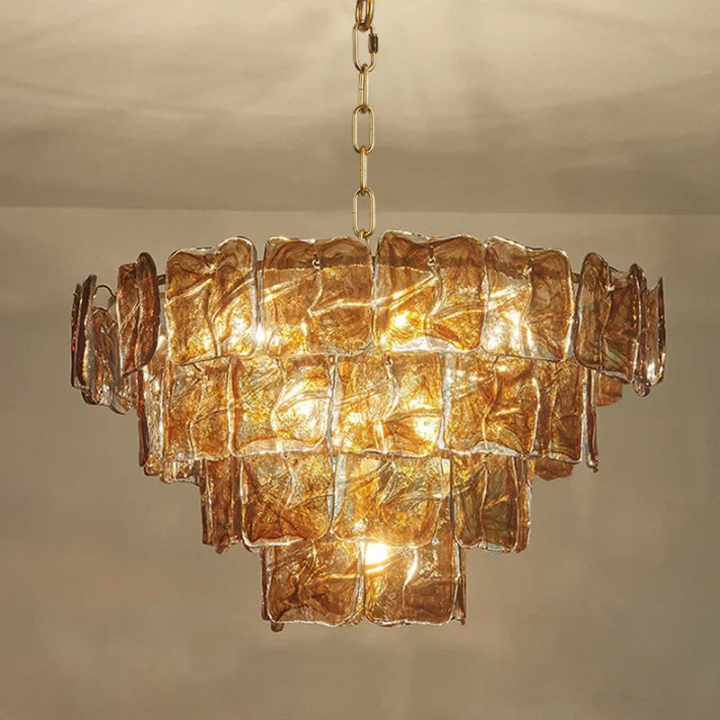 Afralia™ Murano Glass Chandelier Light Modern Living Dining Room Ceiling Lamps