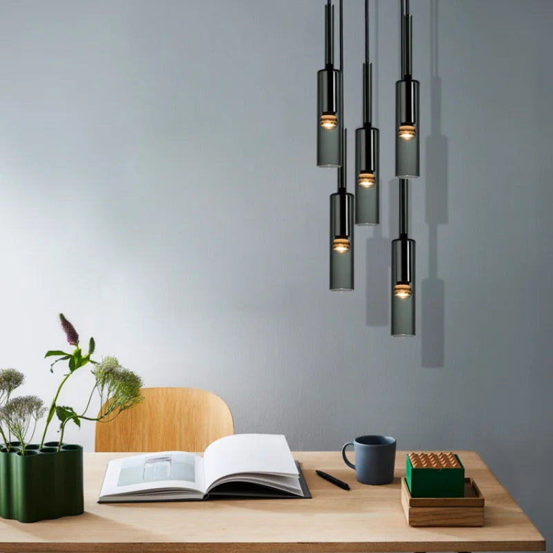 Afralia™ Glass LED Pendant Lights for Modern Home Decor