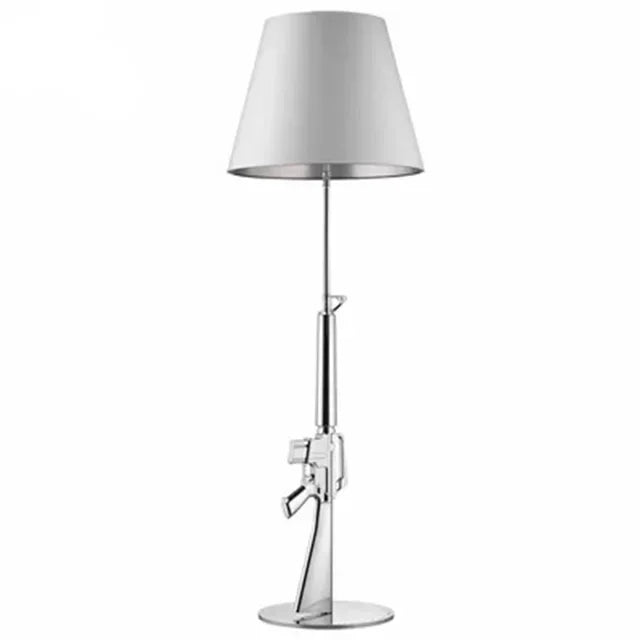 Afralia™ Gun Floor Lamp Electroplated Metal Table Desk Light