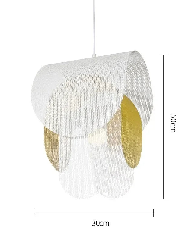 Afralia™ Posie Pendant Lamp: Nordic Pink Net Lighting for Children's Room & Study