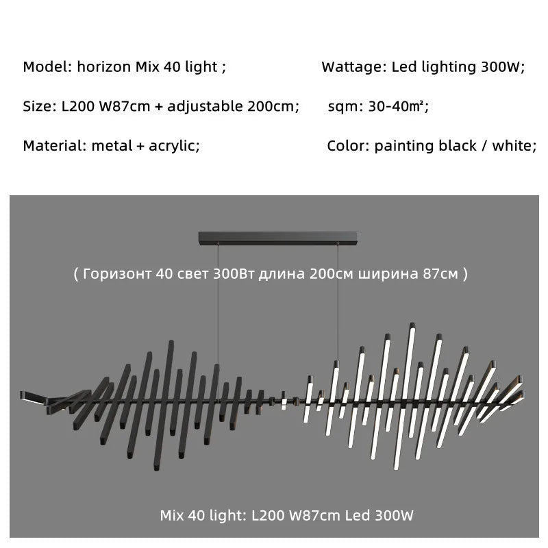 Afralia™ Modern Luxury LED Chandelier Adjustable Pendant Light Black/White Metal