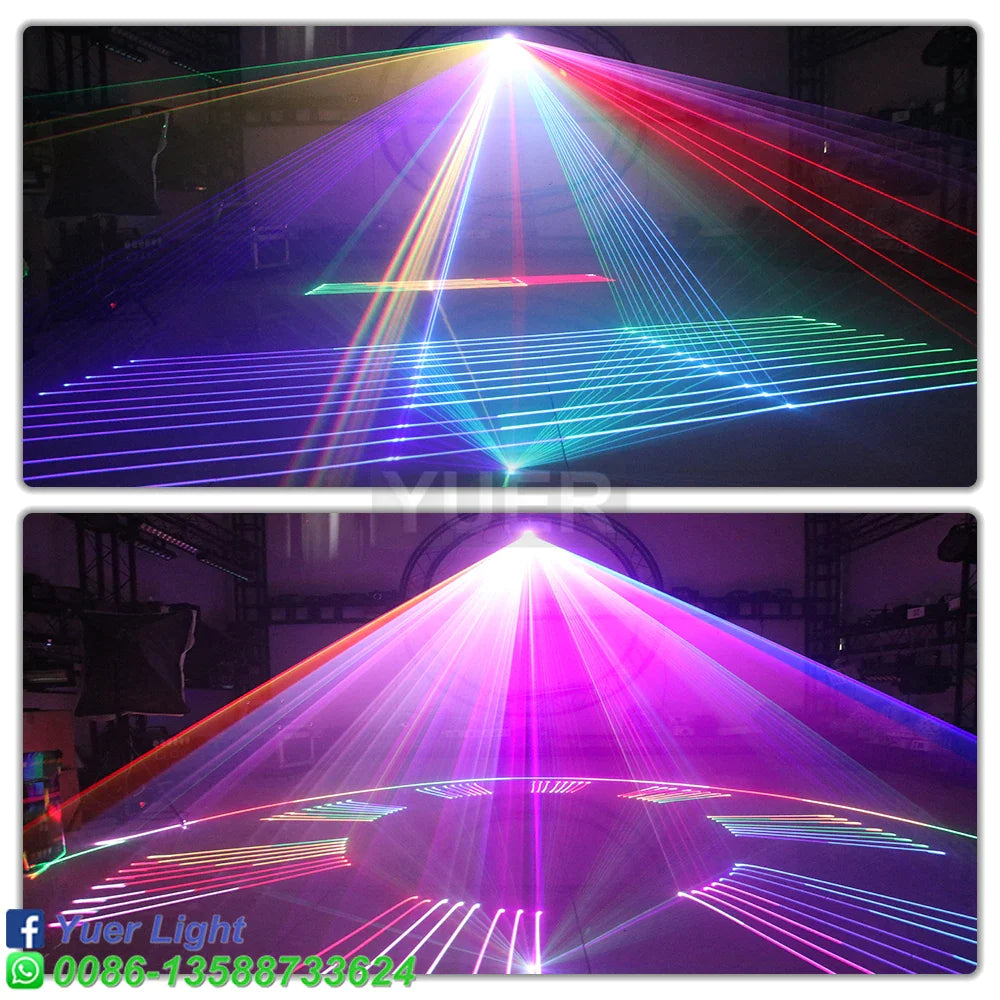 Afralia™ RGB 1W Laser Projector Stage Light Show DMX512 DJ Disco Bar Club Party