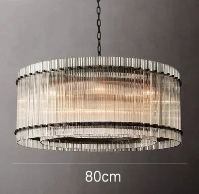Afralia™ Gold Double Layer Ring Crystal Pendant Light for Bedroom Dining Living Room
