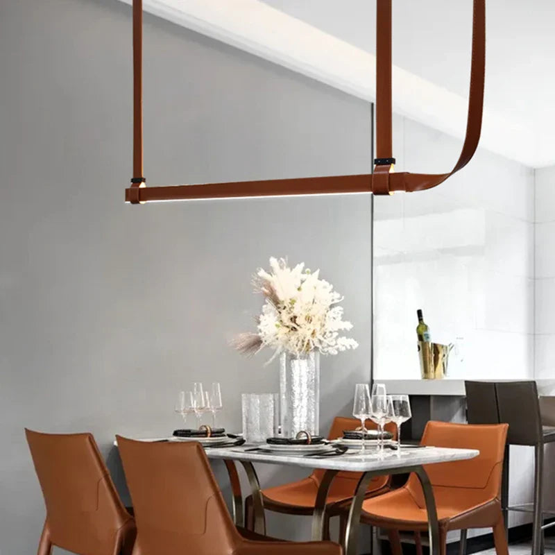 Afralia™ LED Chandelier for Dining Room Bar Kitchen - Minimalist Art Deco Hang Lamp