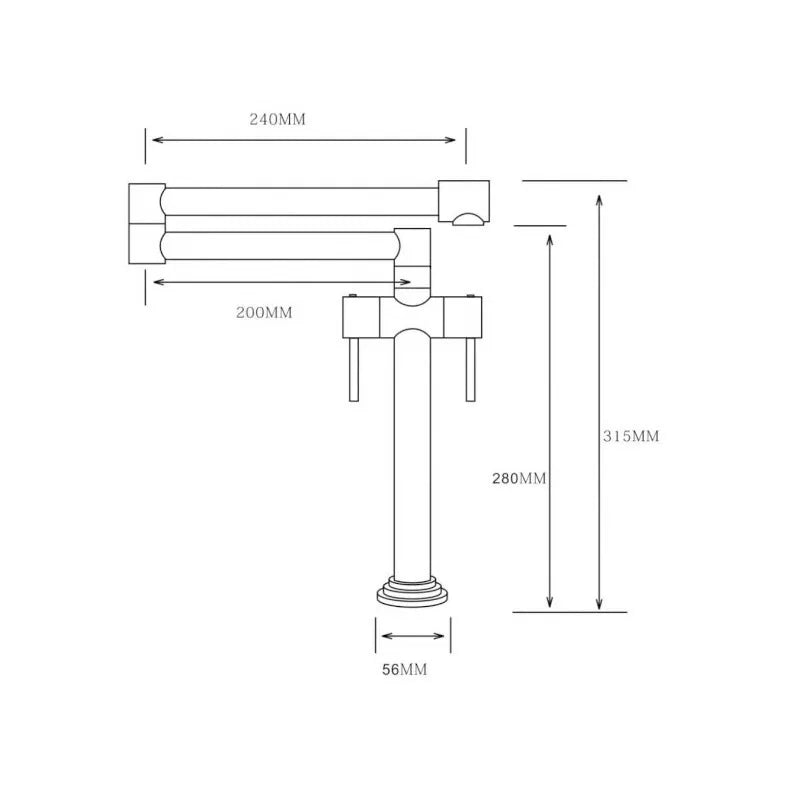 Afralia™ Solid Brass Kitchen Faucet with Rotating Crane for Deck Mounted Sink Mixer