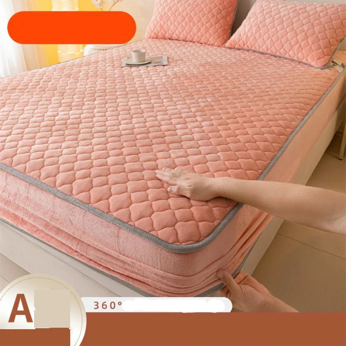 Afralia™ Thickened Mattress Protector Queen Double Single Elastic Fitted Sheet Anti-slip Bedspread
