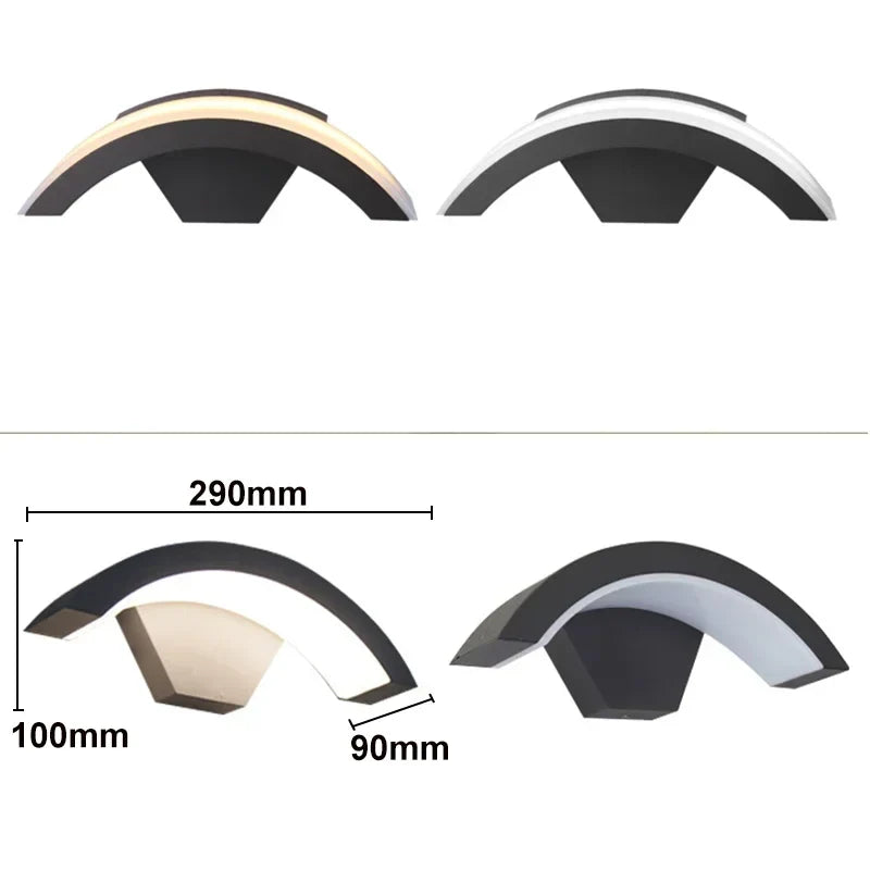 Afralia™ LED Waterproof Outdoor Wall Lights Sensor Lamp for Porch Garden Balcony